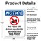 Signmission No Food Or Drink Allowed, 10 in W x Rectangle, Plastic OS-2PACK-NS-P-1014-V-14584 - alternate 6